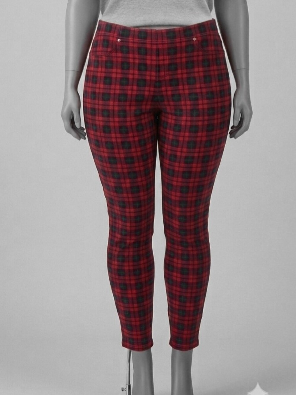 Terra & Sky Red and Black Plaid Pants